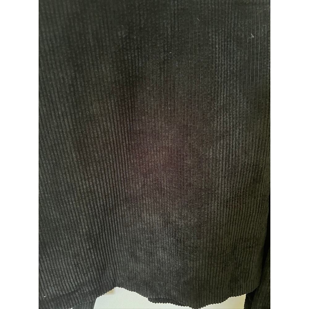 Womens Black Cropped Corduroy Jacket - Picture 6 of 6
